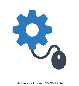 mouse vector glyph color icon 