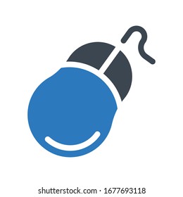 mouse vector glyph color icon 