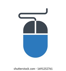 icono de color de glifo vector del ratón 