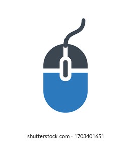 icono de color de glifo vector del ratón 