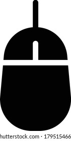 mouse vector glyph flat icon 