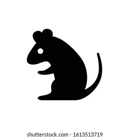 Mouse vector icon in black color
