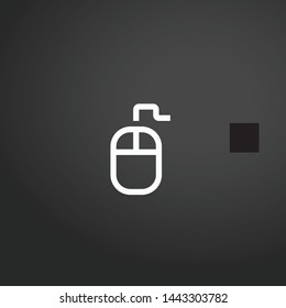 Mouse vector icon. Mouse concept stroke symbol design. Thin graphic elements vector illustration, outline pattern for your web site design, logo, UI. EPS 10.