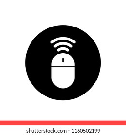 Mouse vector icon, cursor symbol. Simple, flat design for web or mobile app