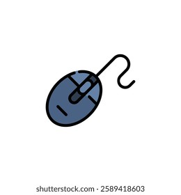 mouse vector icon filled line style. perfect use for logo, presentation, website, and more. modern icon design color outline style