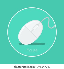 Mouse : Vector mouse icon flat design