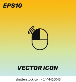 Mouse vector icon illustration. Ui/Ux. Golden gradient background. Premium quality.