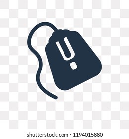 Mouse vector icon isolated on transparent background, Mouse transparency concept can be used web and mobile