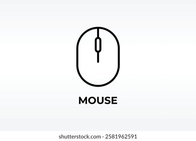 Mouse Vector, Icon Or Logo Sign Isolated Symbol Illustration