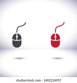 Mouse  vector icon , lorem ipsum Flat design