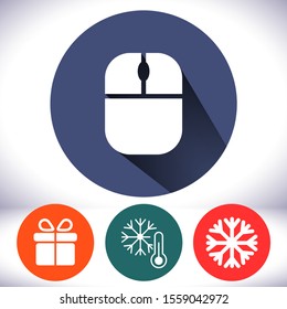Mouse vector icon , lorem ipsum Flat design