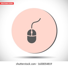 Mouse vector icon , lorem ipsum Flat design