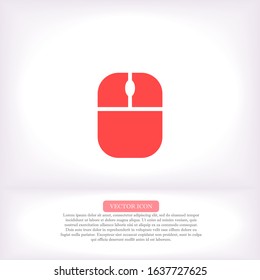 Mouse vector icon , lorem ipsum Flat design