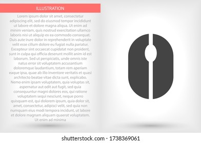 Mouse vector icon , lorem ipsum Flat design