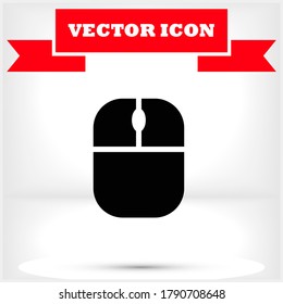 Mouse vector icon , lorem ipsum Flat design