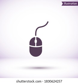 Mouse vector icon , lorem ipsum Flat design