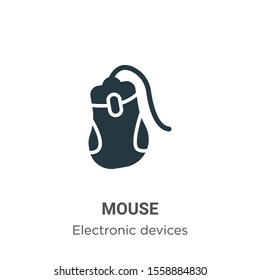 Mouse vector icon on white background. Flat vector mouse icon symbol sign from modern electronic devices collection for mobile concept and web apps design.