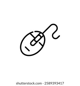 mouse vector icon outline style. perfect use for logo, presentation, website, and more. modern icon design line style