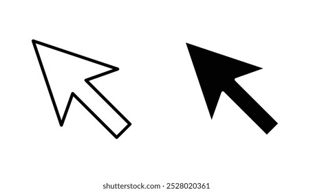 Mouse vector icon set in black and white color.