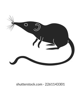 Mouse vector icon.Black vector icon isolated on white background mouse.
