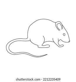 Mouse vector icon.Outline vector icon isolated on white background mouse.