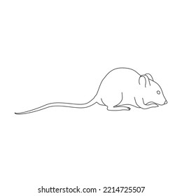 Mouse vector icon.Outline vector icon isolated on white background mouse.