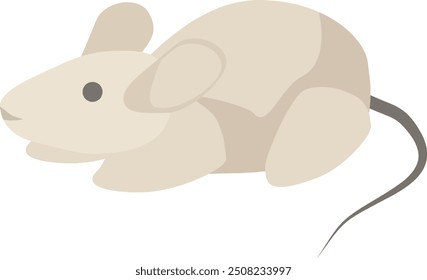 Ilustración vectorial del ratón. Biología. Animal. Regreso a la escuela