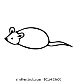 Mouse vector illustration. Doodle style. Design, print, decor, textile, paper