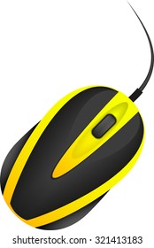 mouse vector illustration isolated in hot colors eps 10 / mouse vector