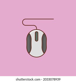 mouse Vector illustration on a transparent background. Premium quality symbols. Vector Line Flat color  icon for concept and graphic design.