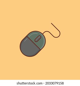 mouse Vector illustration on a transparent background. Premium quality symbols. Vector Line Flat color  icon for concept and graphic design.
