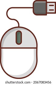 mouse Vector illustration on a transparent background. Premium quality symbols.Vector line flat color icon for concept and graphic design.