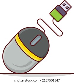 ilustración del vector del ratón sobre un fondo transparente. Símbolos de calidad superior. Iconos planos de línea vectorial para el diseño de conceptos y gráficos. 
