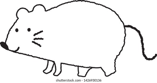 mouse vector illustration on white background.