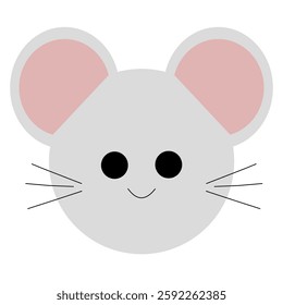 Mouse vector illustration simple clean flat design for clip art 