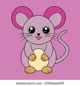 Mouse Vector Line Art | Adorable Rodent Clipart and Graphic Design