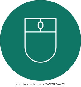 Mouse Vector Line Circle Icon Design