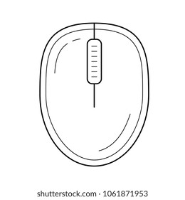 Maus, Vektorsymbol einzeln auf weißem Hintergrund. Drahtloses Mauszeilensymbol für Infografik, Website oder App.