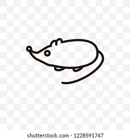 Mouse vector linear icon isolated on transparent background, Mouse transparency concept can be used for web and mobile