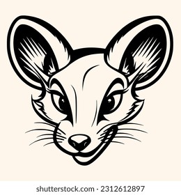 Vector de ratón para logotipo o icono, imagen de clip, dibujo Estilo minimalista elegante, estilo abstracto Ilustración