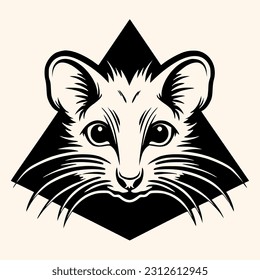 Vector de ratón para logotipo o icono, imagen de clip, dibujo Estilo minimalista elegante, estilo abstracto Ilustración