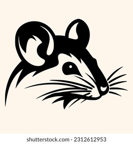 Mouse vector for logo or icon,clip art, drawing Elegant minimalist style,abstract style Illustration