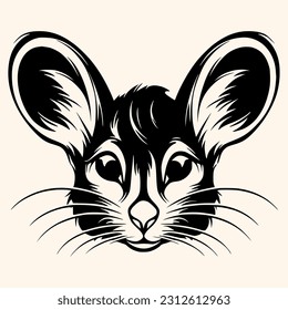 Mouse vector for logo or icon,clip art, drawing Elegant minimalist style,abstract style Illustration