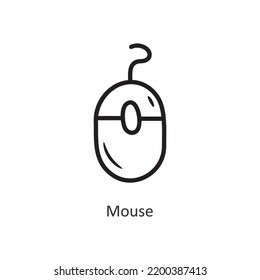Mouse vector outline Icon Design illustration. Gaming Symbol on White background EPS 10 File