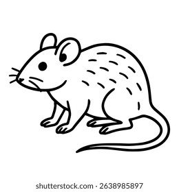 mouse vector realistic line icon on white background
Vector line icon animal, wildlife