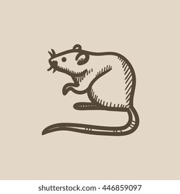 Mouse vector sketch icon isolated on background. Hand drawn Mouse icon. Mouse sketch icon for infographic, website or app.