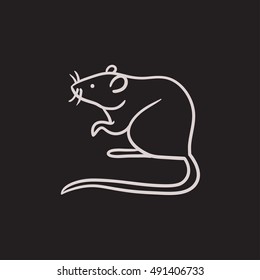 Mouse vector sketch icon isolated on background. Hand drawn Mouse icon. Mouse sketch icon for infographic, website or app.