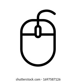 icono de línea delgada del vector del ratón 