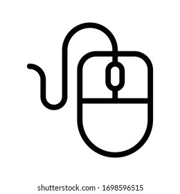 mouse vector thin line icon 