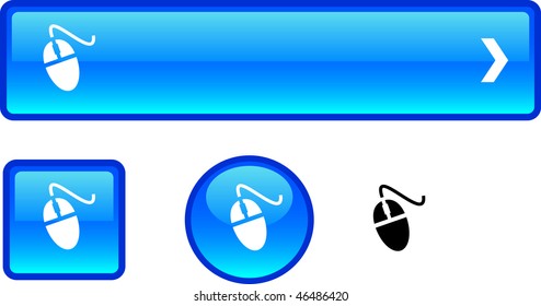 Mouse web buttons. Vector illustration.